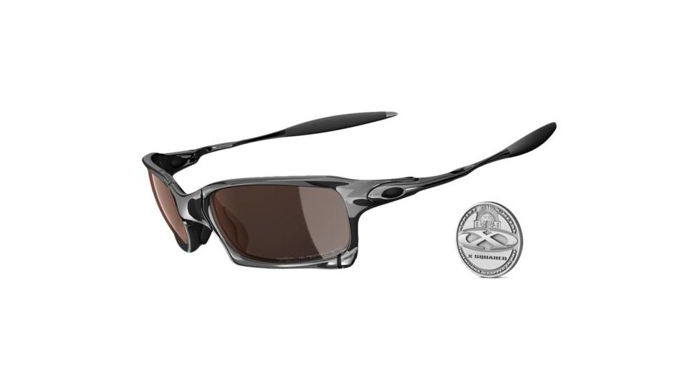 Oakley X-Squared Polished Frame w/ VR28 Black IridiumPolarized Lenses Men's Sunglasses OO6011-05