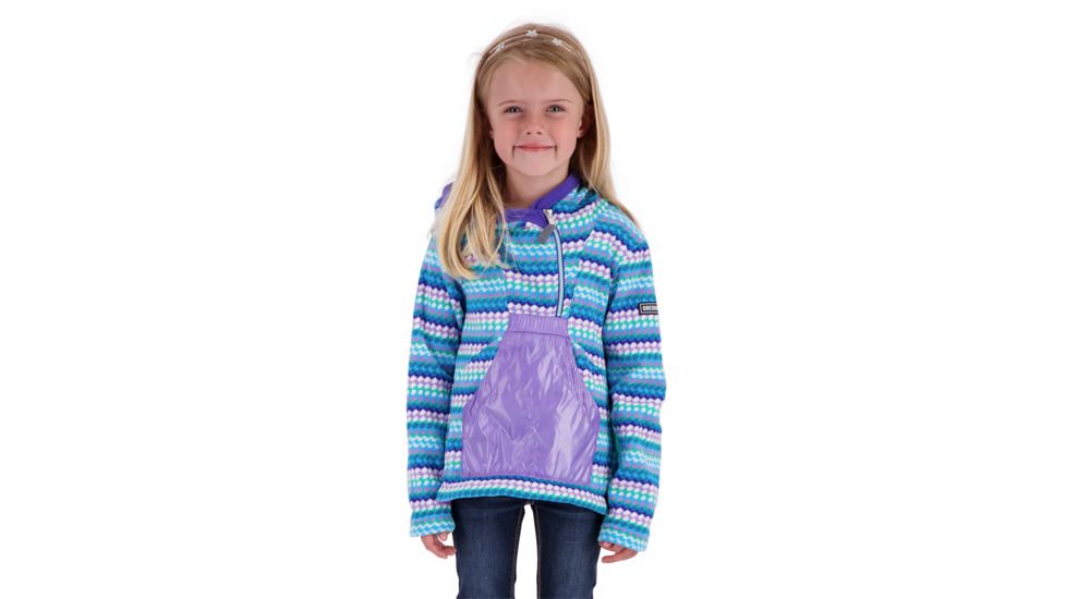 Obermeyer Aiya Fleece Pullover - Girls, Be Cool Geo, Medium, 57029-BE COOL GEO-M