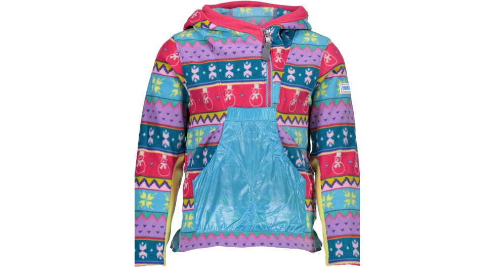 Obermeyer Aiya Fleece Pullover - Girls, County Fair Isl, Small, 57029-COUNTY FAIR ISL-S