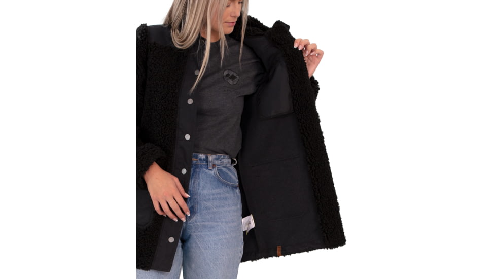 Obermeyer Andie Sherpa Jacket - Women's, Extra Small, Black, 17068-16009-XS