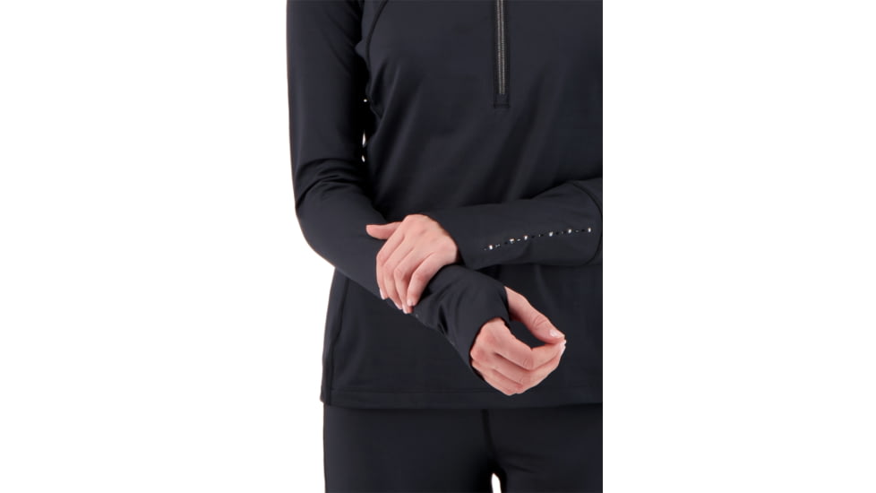 Obermeyer Anya 1/2 Zip Top - Womens, Black, Medium, 19022-16009-M