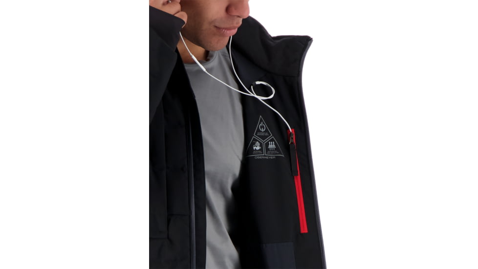 Obermeyer Caldera Down Hybrid Jacket - Mens, Black, Small, 21014-16009-S