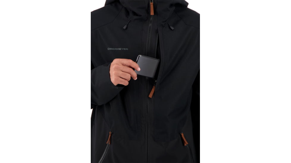 Obermeyer Chandler Shell Jacket - Mens, Black, Medium, 22025-16009-M