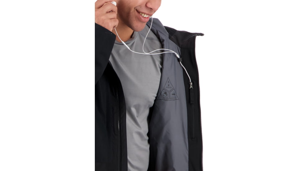 Obermeyer Chandler Shell Jacket - Mens, Black, Medium, 22025-16009-M