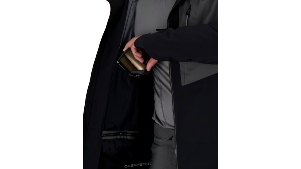 Obermeyer Charger Jacket - Men's, Small, Regular, Black, 21117-16009-S