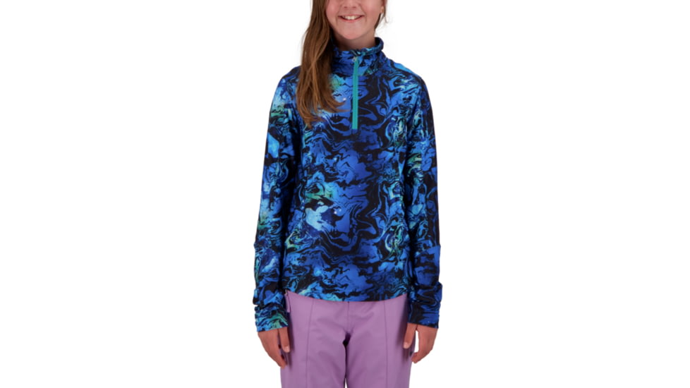 Obermeyer Clara 1/4 Zip Top - Girls, Space Out, Medium, 39010-21163-M