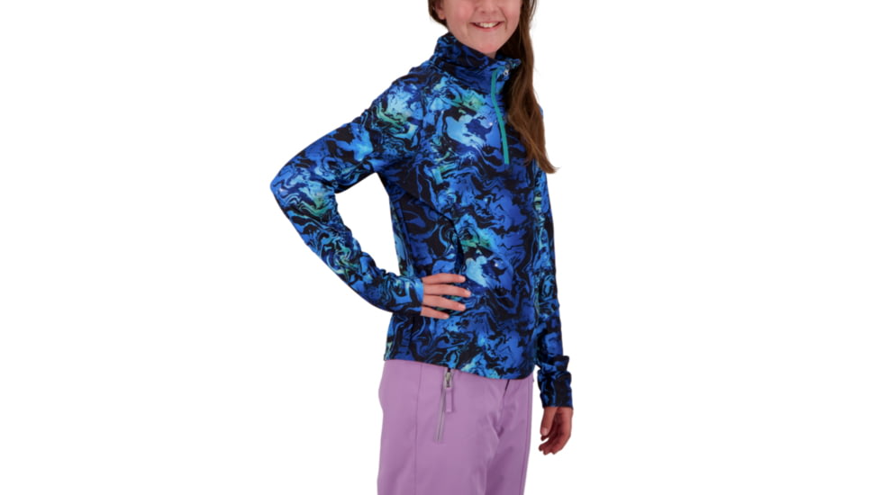 Obermeyer Clara 1/4 Zip Top - Girls, Space Out, Medium, 39010-21163-M