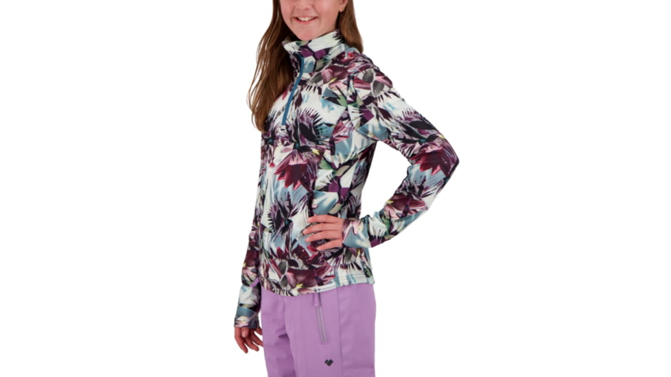 Obermeyer Clara 1/4 Zip Top - Girls, Sugar&amp;Spikes, Medium, 39010-21176-M