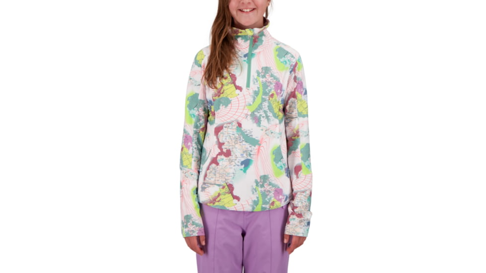 Obermeyer Clara 1/4 Zip Top - Girls, Uncharted, Large, 39010-21136-L