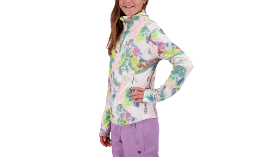 Obermeyer Clara 1/4 Zip Top - Girls, Uncharted, Large, 39010-21136-L