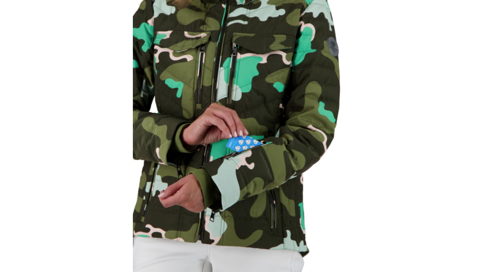 Obermeyer Devon Down Jacket - Womens, Jasmint Camo, 6 Petite, 11139-21129-6P