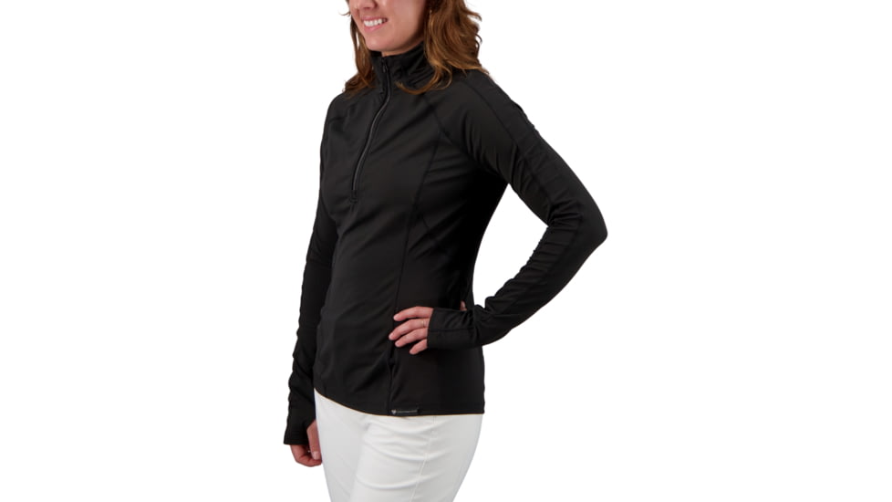 Obermeyer Discover 1/4 Zip Top - Womens, Black, Large, 19033-16009-L