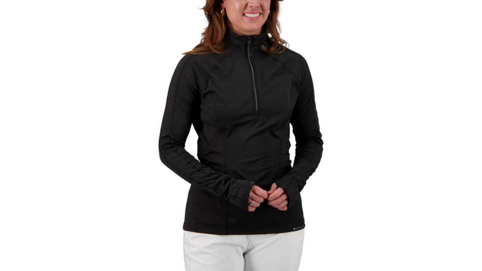 Obermeyer Discover 1/4 Zip Top - Womens, Black, Large, 19033-16009-L