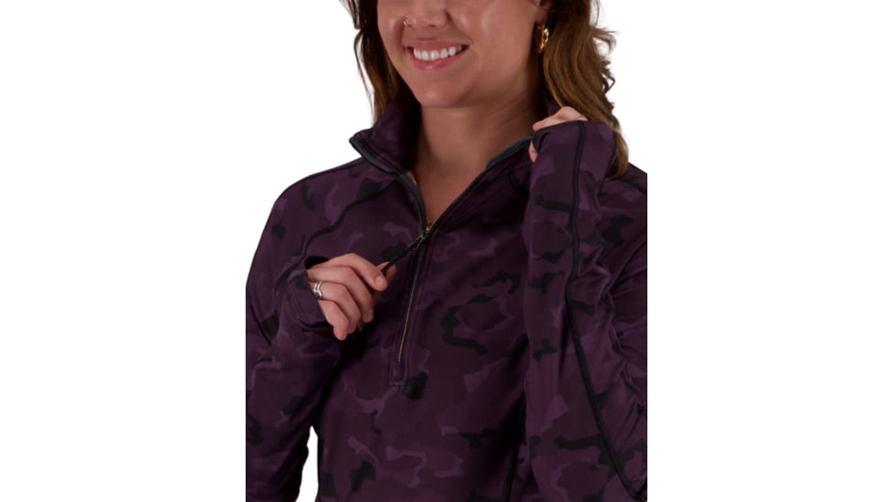 Obermeyer Discover 1/4 Zip Top - Womens, Magnetic Camo, Large, 19033-21158-L