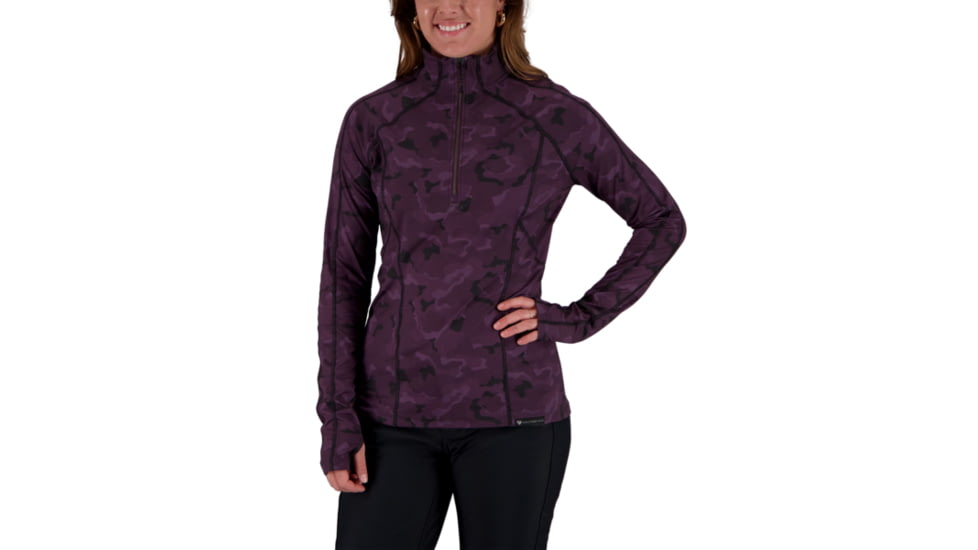 Obermeyer Discover 1/4 Zip Top - Womens, Magnetic Camo, Large, 19033-21158-L