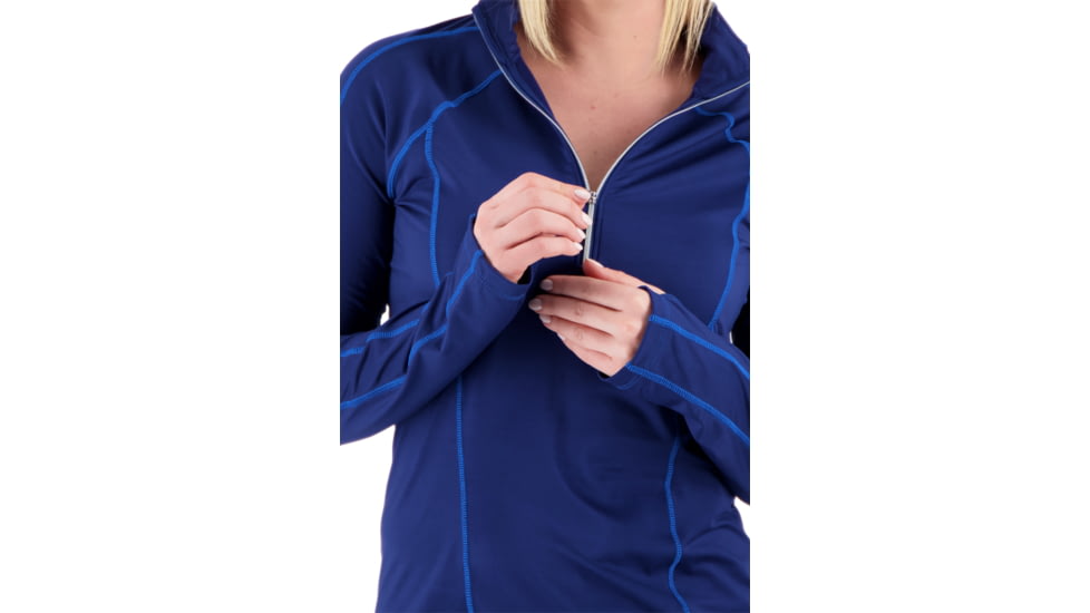 Obermeyer Discover 1/4 Zip Top - Womens, Navy, Large, 19033-20167-L
