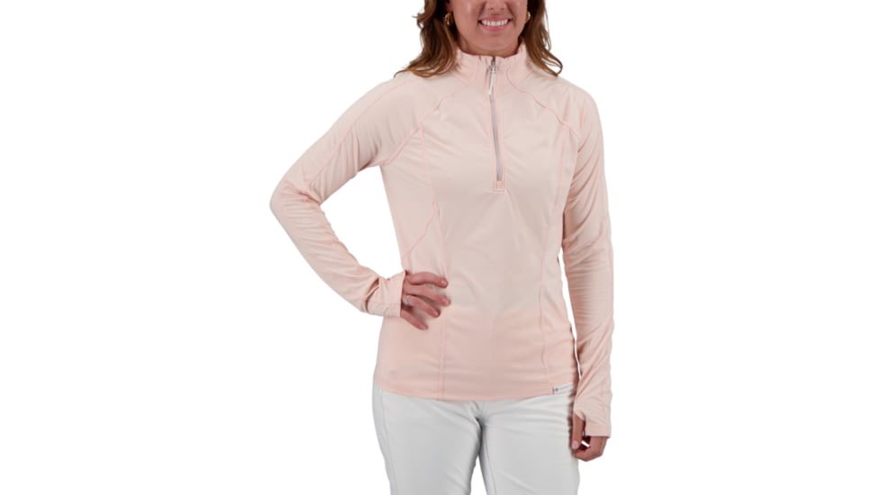 Obermeyer Discover 1/4 Zip Top - Womens, Pink Sand, Small, 19033-21050-S