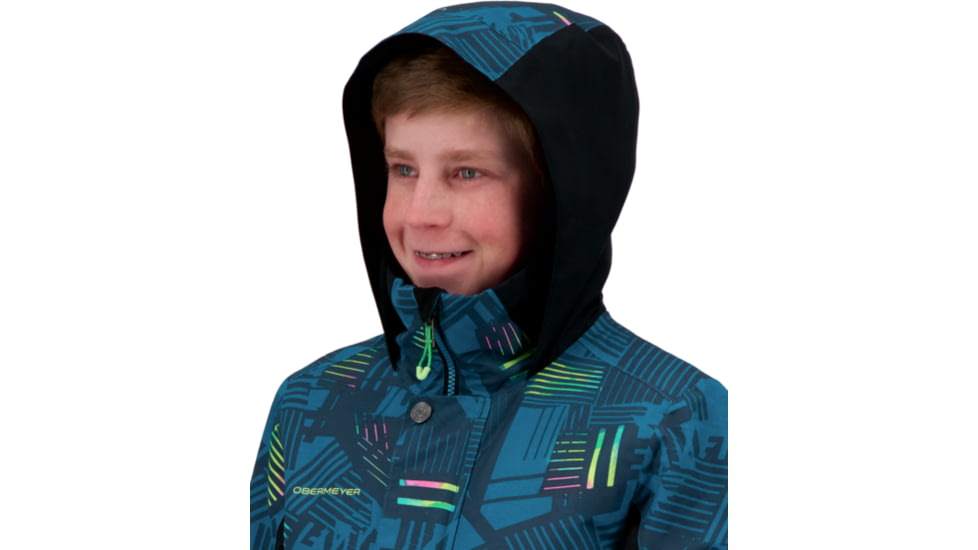 Obermeyer Gage Jacket - Boys, Radio Waves, Large, 41071-21170-L