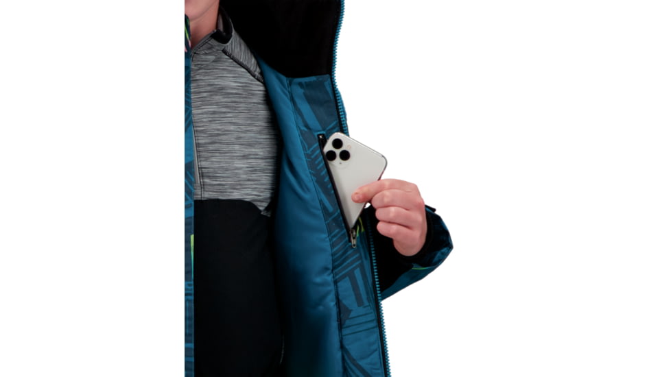 Obermeyer Gage Jacket - Boys, Radio Waves, Large, 41071-21170-L