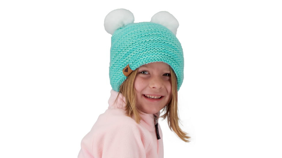 Obermeyer Glen FF Pom-Pom Beanie, Baby Blues, One Size, 78045-21062-ONE SIZE