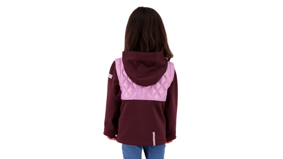 Obermeyer Hayden Hybrid Fleece Jacket - Kids, Drop The Beet, Large, 77024-DROP THE BEET-L