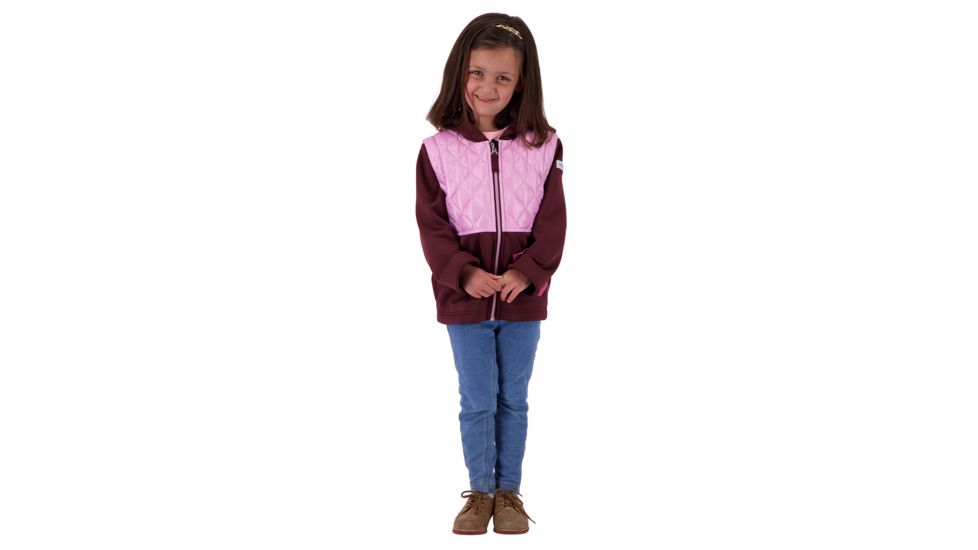 Obermeyer Hayden Hybrid Fleece Jacket - Kids, Drop The Beet, Large, 77024-DROP THE BEET-L