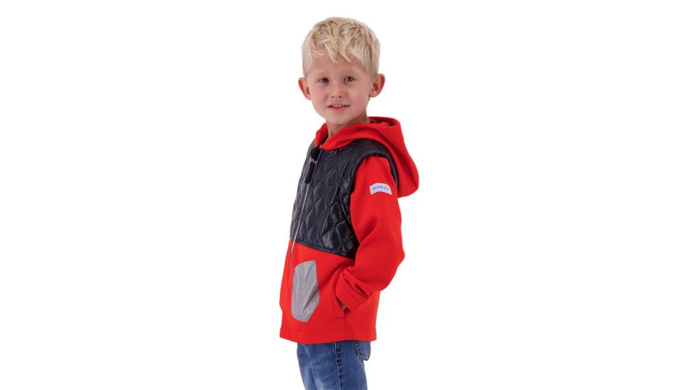 Obermeyer Hayden Hybrid Fleece Jacket - Kids, Red, Large, 77024-RED-L
