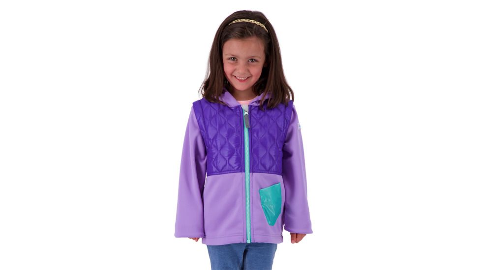 Obermeyer Hayden Hybrid Fleece Jacket - Kids, Va-Va Violet, Small, 77024-VA-VA VIOLET-S