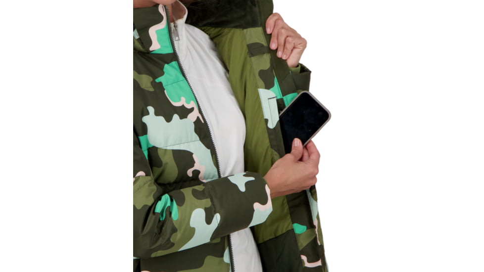 Obermeyer Hemera Down Parka - Womens, Jasmint Camo, 14, 11180-21129-14