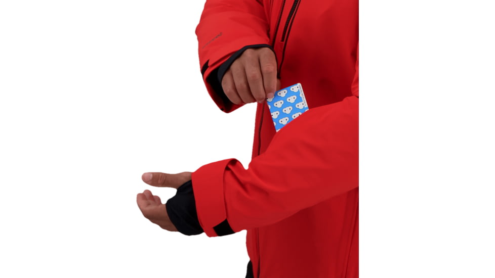 Obermeyer Iba Down Hybrid Jacket - Mens, Brakelight, Large, 21041-19042-L