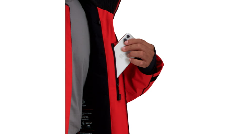 Obermeyer Iba Down Hybrid Jacket - Mens, Brakelight, Large, 21041-19042-L