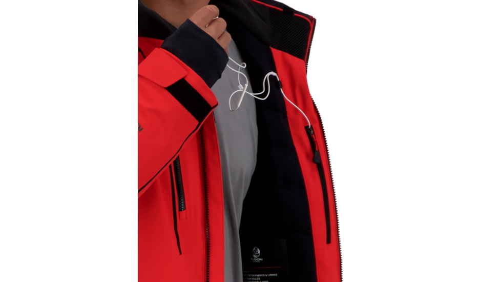 Obermeyer Iba Down Hybrid Jacket - Mens, Brakelight, Large, 21041-19042-L