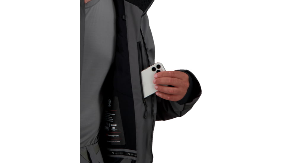 Obermeyer Iba Down Hybrid Jacket - Mens, Coal, Extra Large, 21041-20004-XL