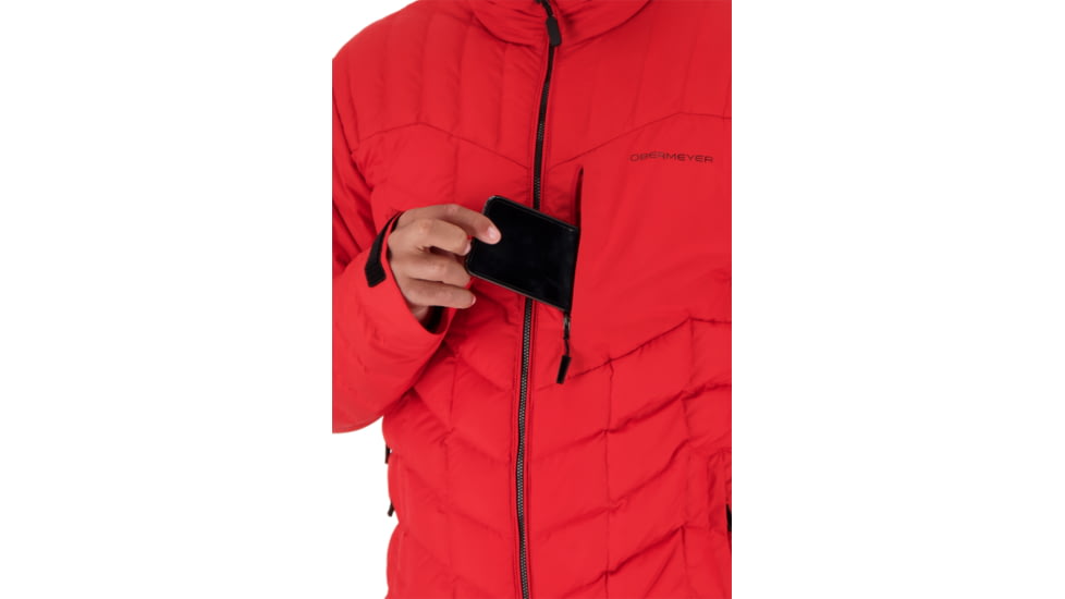Obermeyer Klaus Down Insulator - Mens, Brakelight, Extra Small, 24009-19042-XS