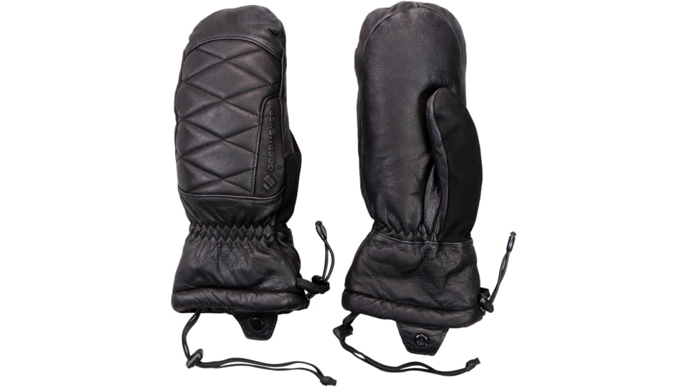Obermeyer Leather Down Mitten - Womens, Black, L, 18047-16009-L