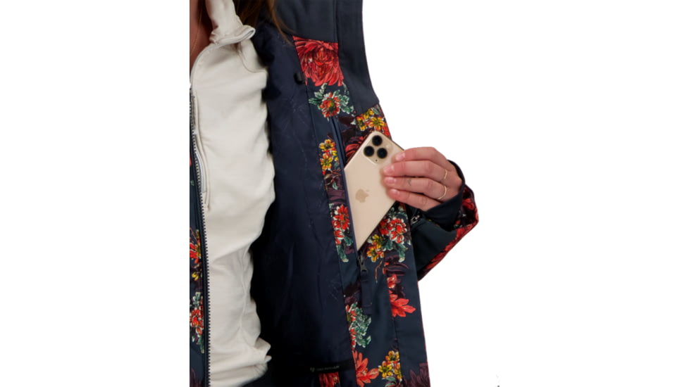 Obermeyer Lorena Jacket - Womens, Sunset Floral, 14 Petite, 11157-21130-14P