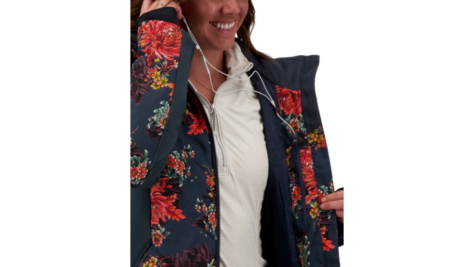 Obermeyer Lorena Jacket - Womens, Sunset Floral, 14 Petite, 11157-21130-14P