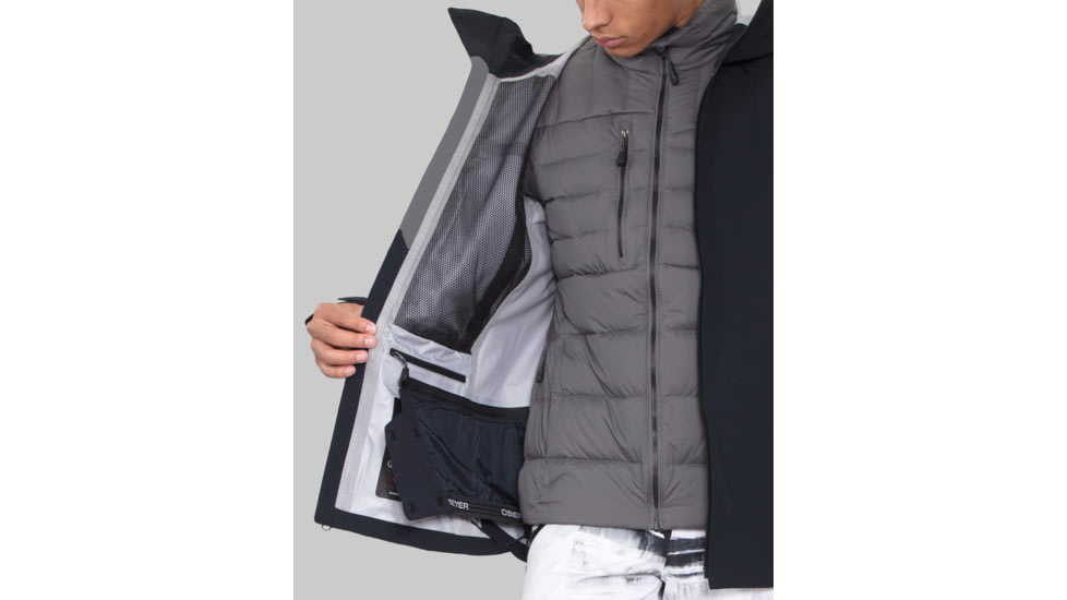 Obermeyer M Highlands Shell Jacket - Mens, Small, Black, 22046-16009-S