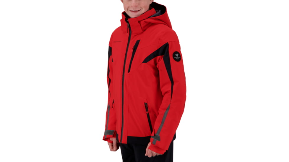 Obermeyer Mach 12 Jacket - Boys, Brakelight, Extra Large, 41076-19042-XL