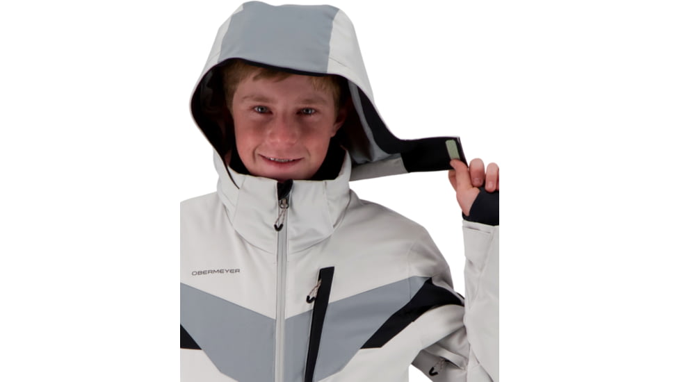 Obermeyer Mach 12 Jacket - Boys, Fog, Medium, 41076-17001-M