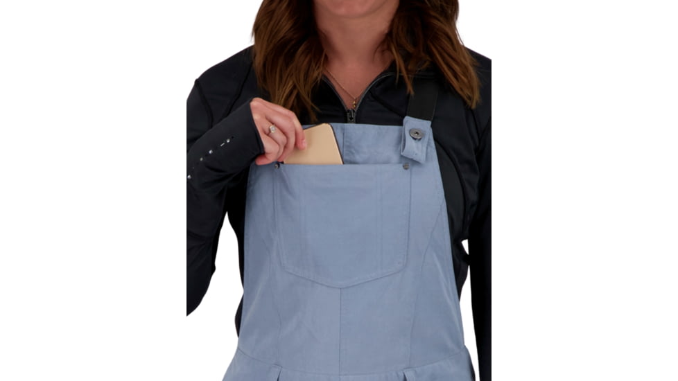 Obermeyer Malta Bib Overall - Womens, Blue Ash, 6 Long, 15048-21168-6L