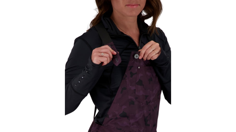 Obermeyer Malta Bib Overall - Womens, Magnetic Camo, 2, 15048-21158-2