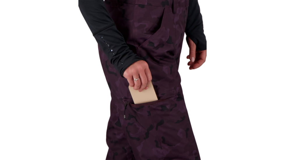 Obermeyer Malta Bib Overall - Womens, Magnetic Camo, 2, 15048-21158-2
