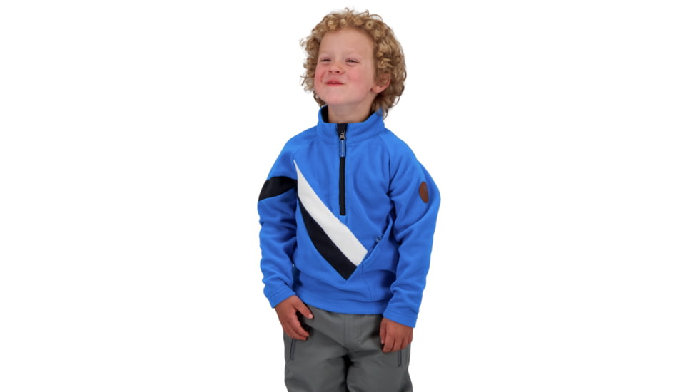 Obermeyer Morgan Fleece Top - Kids, Small, Blue Vibes, 77041-19065-S