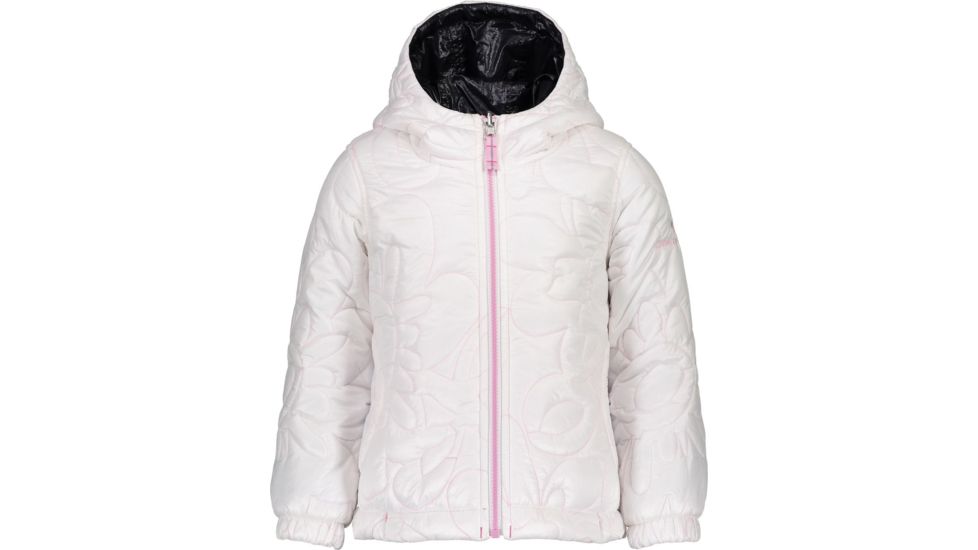 Obermeyer Nifty Reversible Insulato - Girls, White, 5, 54011-WHITE-5