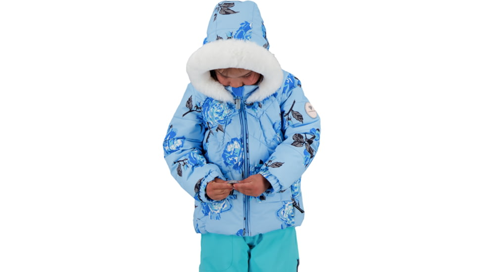Obermeyer Roselet Jacket - Girls, Roses-R-Blue, 4, 51075-21028-4