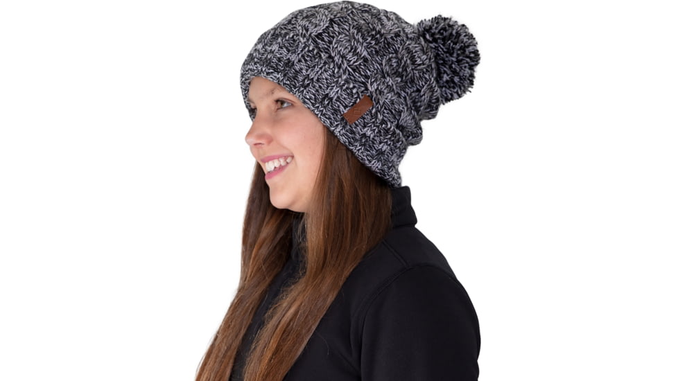 Obermeyer San Fran Pom Beanie - Girls, White, One Size, 38018-16010-ONE SIZE