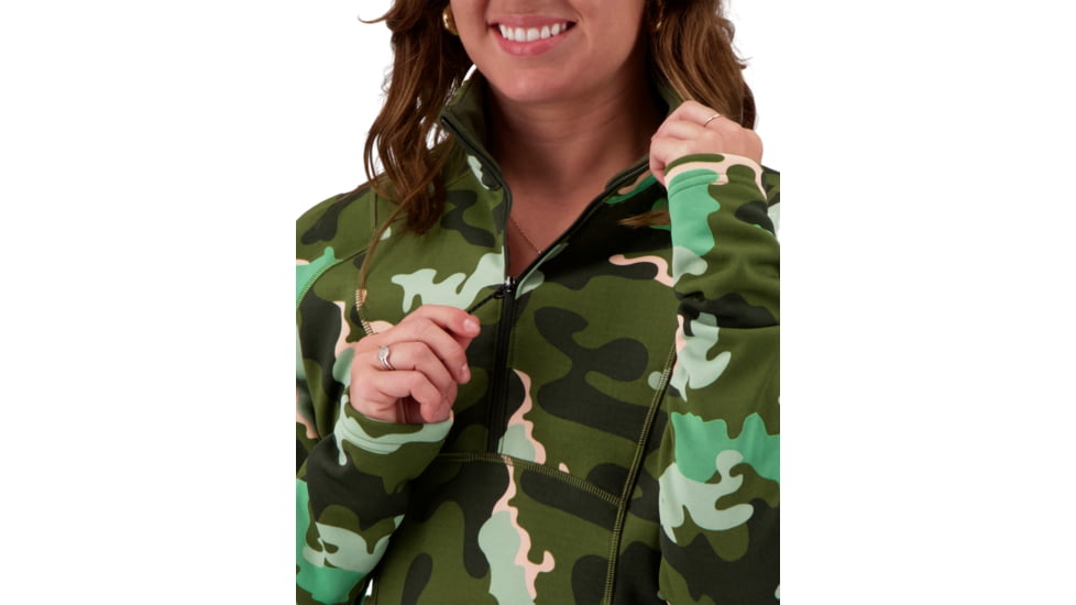 Obermeyer Sonja 1/4 Zip Top - Womens, Saguaro Camo, Medium, 17073-21131-M