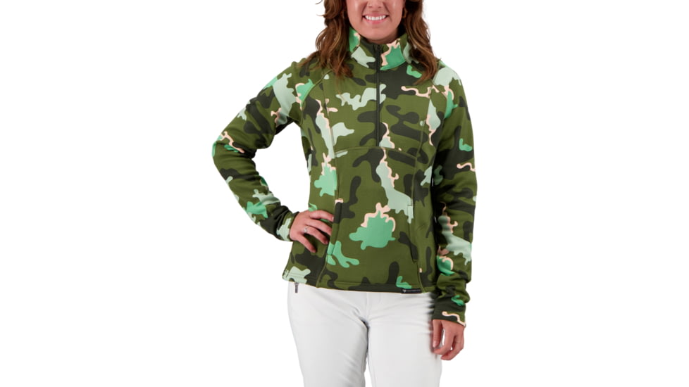 Obermeyer Sonja 1/4 Zip Top - Womens, Saguaro Camo, Medium, 17073-21131-M