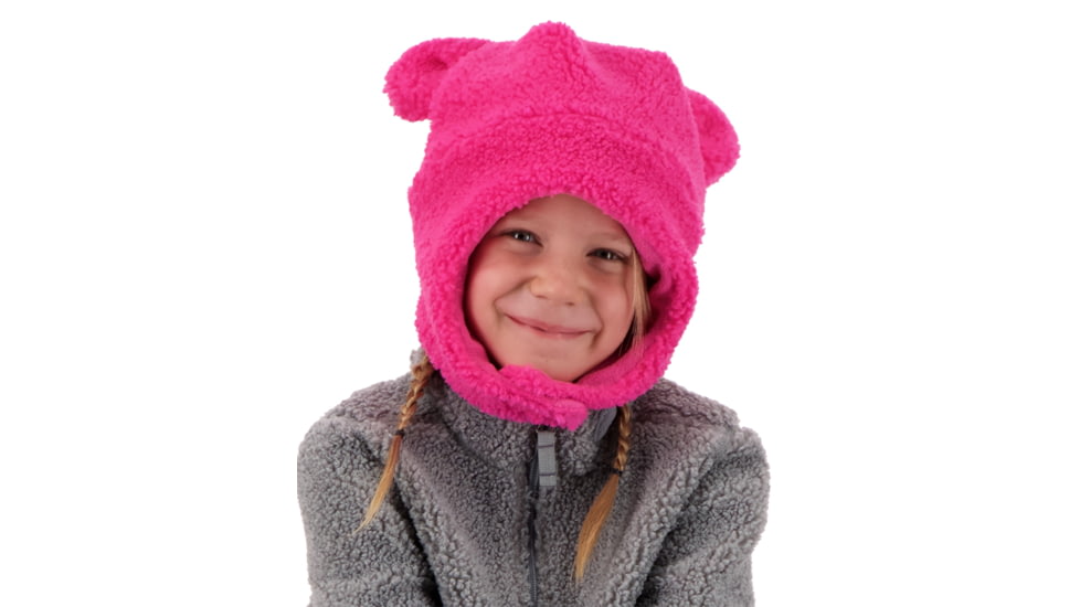Obermeyer Ted Fur Hat, Pink Pwr, 5-8, 78030-20057-5-8